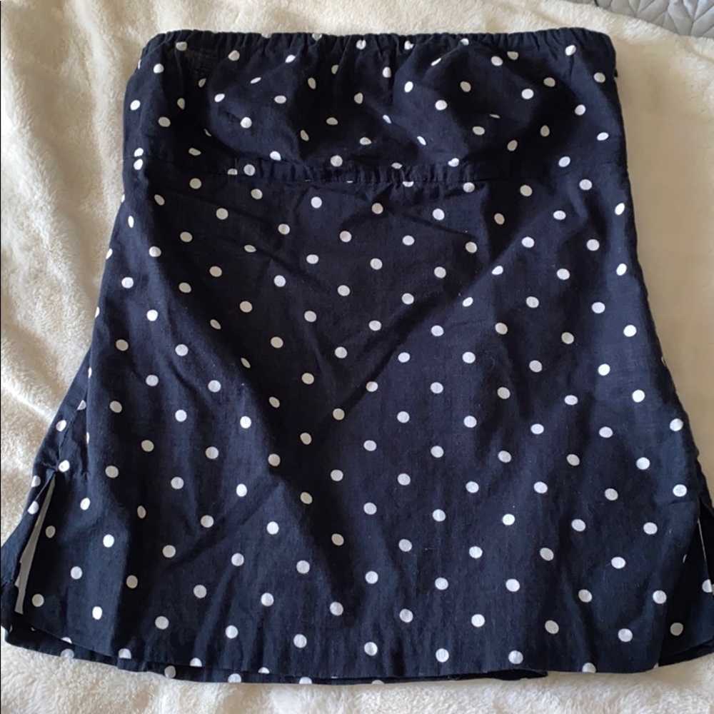Polka dot strapless top